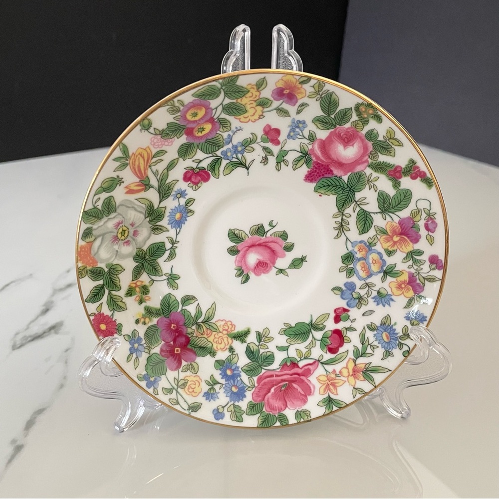 Floral Saucer - English Bone China Staffordshire